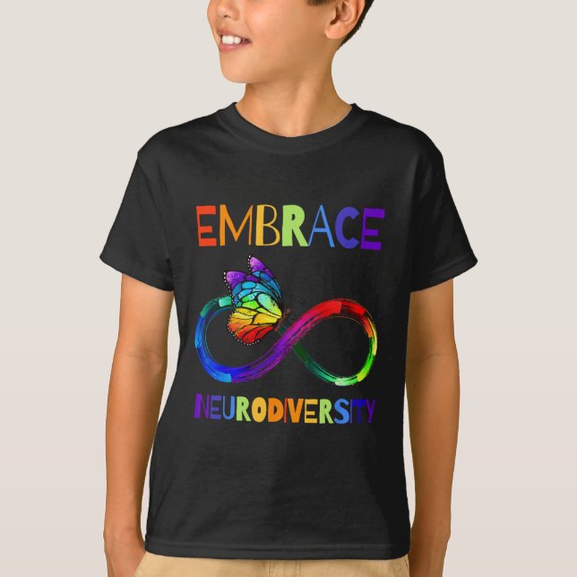 Autism Awareness Acceptance Shirt Infinity Symbol  (Front)