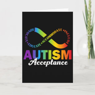 Autism Awareness Acceptance Shirt Infinity Symbol  Card