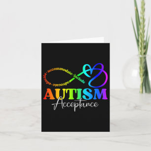 Autism Awareness Acceptance Shirt Infinity Symbol Card