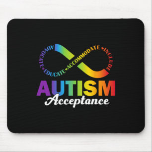 Autism Awareness Acceptance Shirt Infinity Symbol  Mouse Pad
