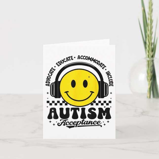 Autism Awareness Acceptance Special Education Teac Card (Front)