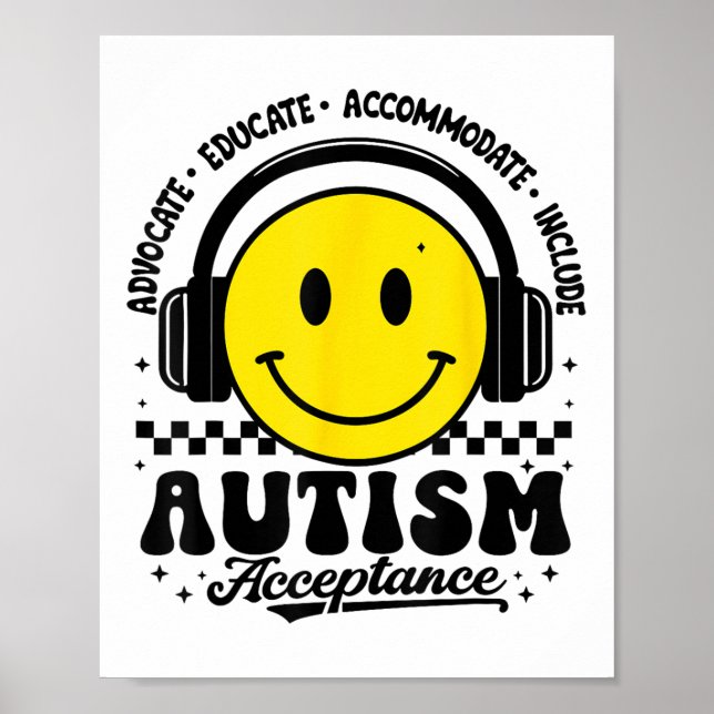 Autism Awareness Acceptance Special Education Teac Poster (Front)