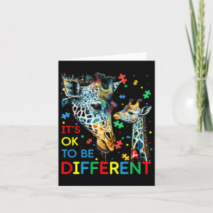 Autism Awareness Acceptance Women Kid Its Ok To Be Card
