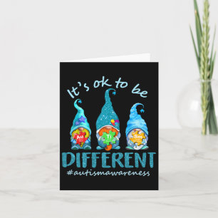 Autism Awareness Acceptance Women Kid Its Ok To Be Card