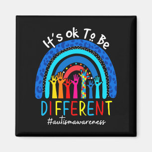 Autism Awareness Acceptance Women Kid Its Ok To Be Magnet