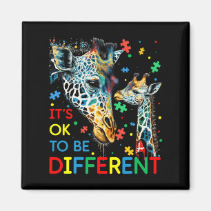 Autism Awareness Acceptance Women Kid Its Ok To Be Magnet