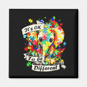 Autism Awareness Acceptance Women Kid Its Ok To Be Magnet