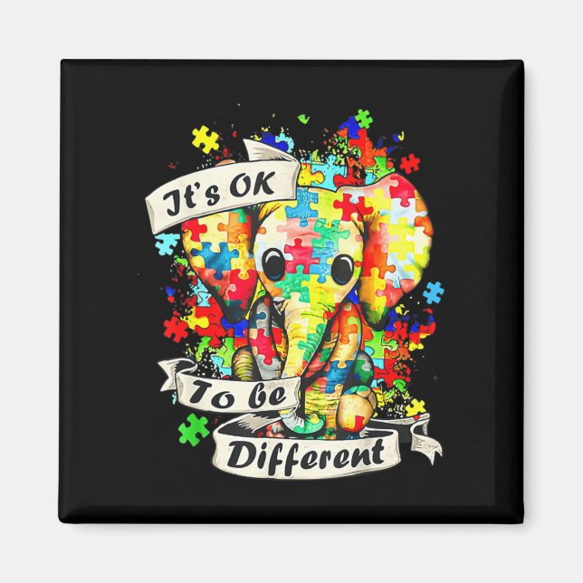Autism Awareness Acceptance Women Kid Its Ok To Be Magnet (Front)
