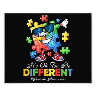 Autism Awareness Acceptance Women Kid Its Ok To Be Photo Print