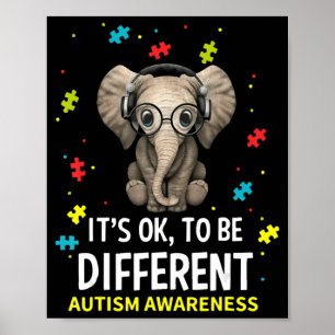 Autism Awareness Acceptance Women Kid Its Ok To Be Poster
