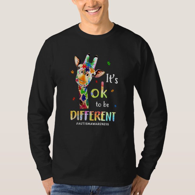 Autism Awareness Acceptance Women Kid Its Ok To Be T-Shirt (Front)