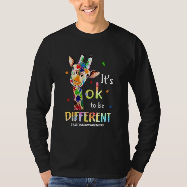 Autism Awareness Acceptance Women Kid Its Ok To Be T-Shirt (Front)