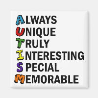 Autism Awareness Acrostic Cute Rainbow Word Poem