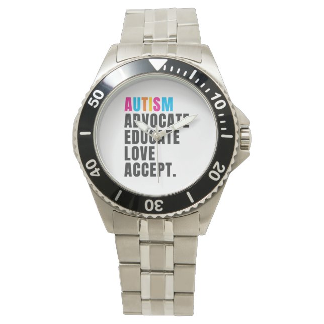 Autism Awareness  Advocate Educate Love Accept Watch (Front)