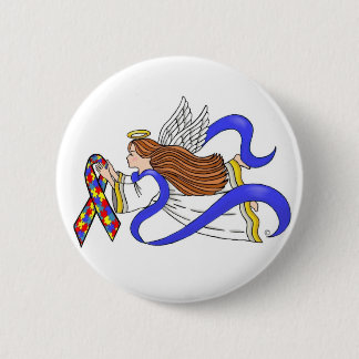 Autism Awareness Angel 6 Cm Round Badge
