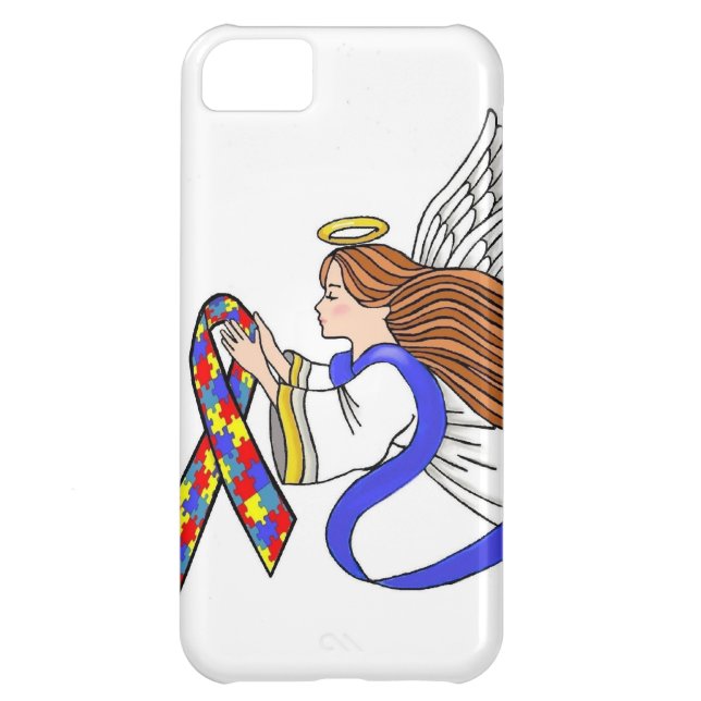 Autism Awareness Angel Case-Mate iPhone Case (Back)