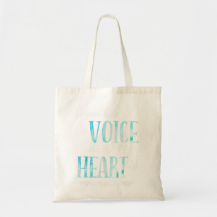 Autism Awareness Apparel Her Voice She Is My Heart Tote Bag