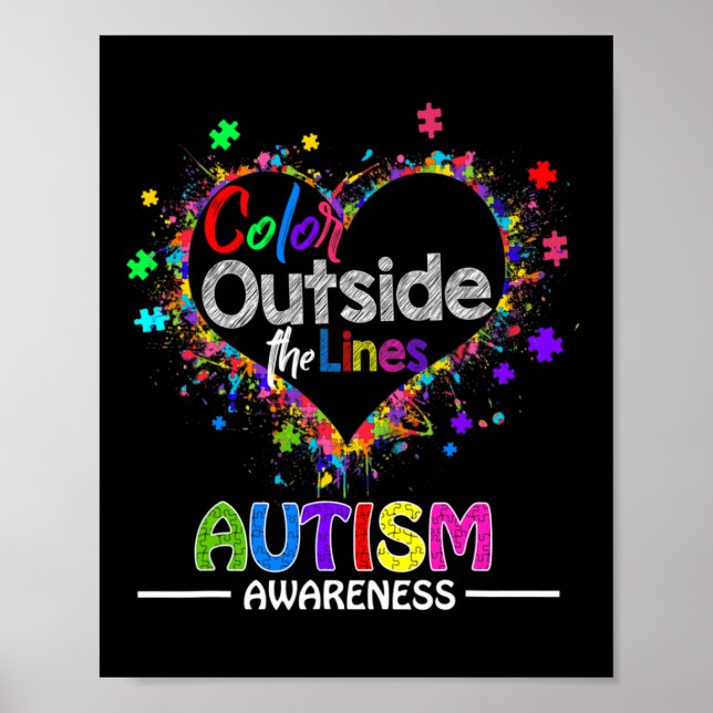 Autism Awareness April For Women Plus Size  Poster (Front)