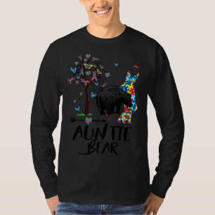 Autism Awareness Auntie Bear Support Autistic Adul T-Shirt