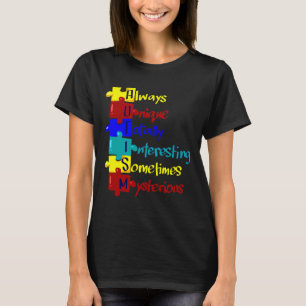 Autism Awareness Autism Acronym Puzzle T-Shirt