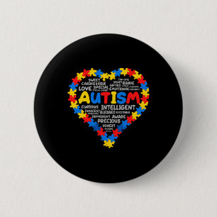 Autism Awareness Autism Heart Autism 1  6 Cm Round Badge