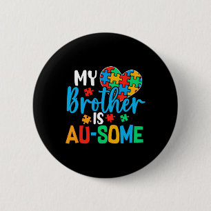 Autism Awareness Autism Squad Support Awesome Boys 6 Cm Round Badge