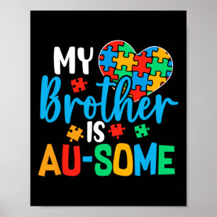 Autism Awareness Autism Squad Support Awesome Boys Poster