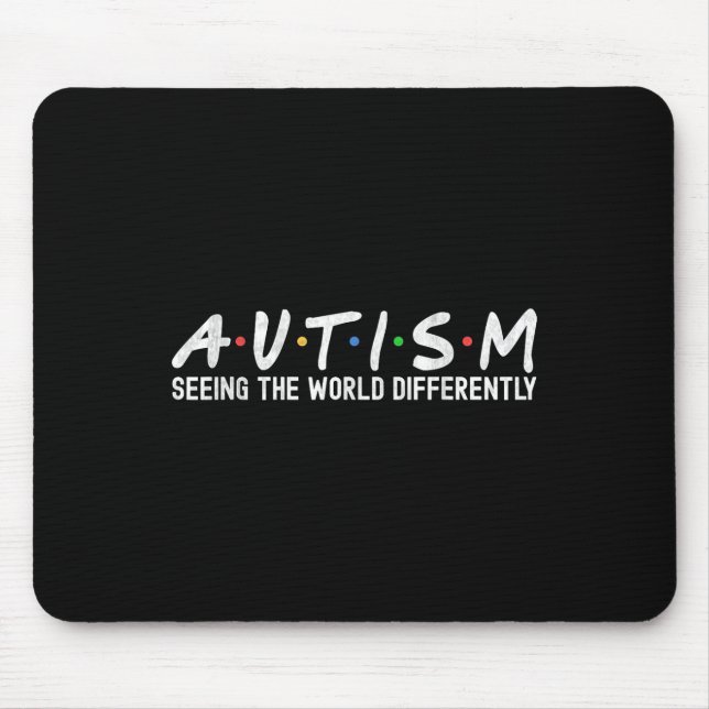 Autism Awareness Autism Squad Support Women Men, B Mouse Pad (Front)