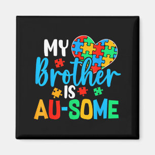Autism Awareness Autism Squad Suprt Awesome Boys Magnet