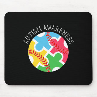 Autism Awareness Autism Support Baseball  Mouse Pad