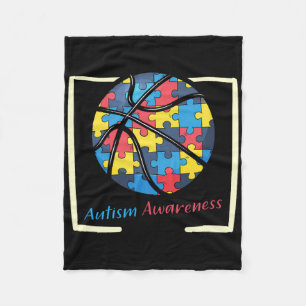 Autism Awareness Autism Support Bysketbyll Fleece Blanket