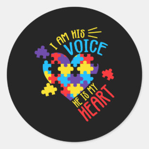 Autism Awareness Autism Support Men Women  Classic Round Sticker