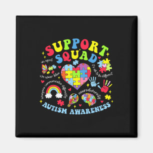Autism Awareness Autism Support Squad Family Heart Magnet