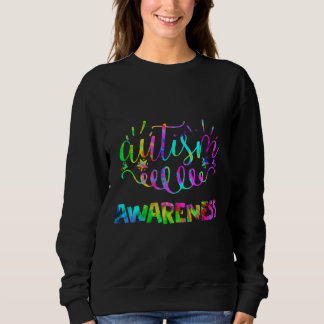 Autism Awareness  Autism Teacher Mum Support Tie D Sweatshirt