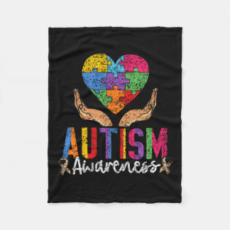 Autism Awareness Autist Autists Support Autistic A Fleece Blanket