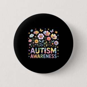 Autism awareness autistic 6 cm round badge