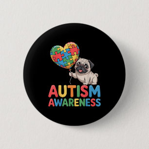 Autism awareness autistic  6 cm round badge