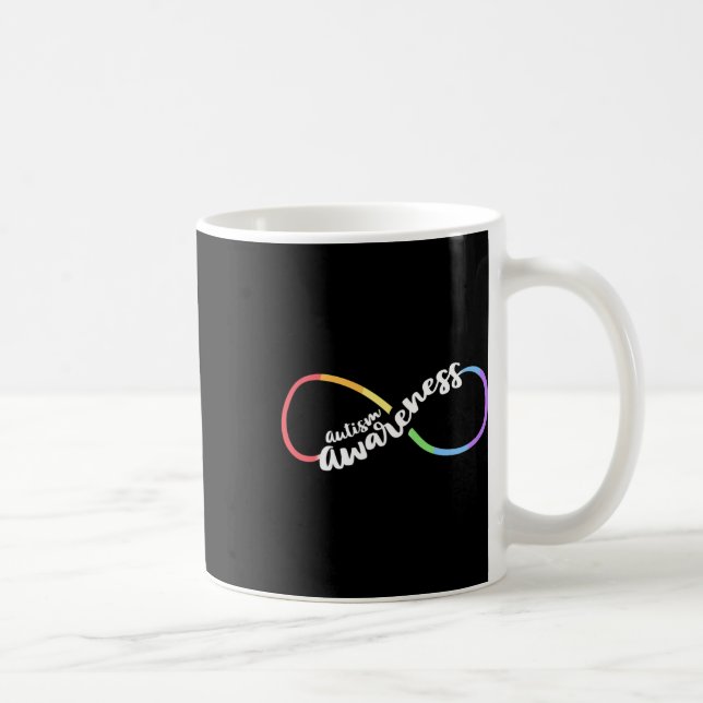 Autism Awareness Autistic Acceptance Rainbow Infin Coffee Mug (Right)