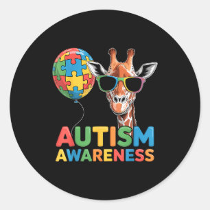 Autism awareness autistic classic round sticker