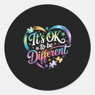 Autism awareness autistic  classic round sticker