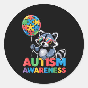 Autism awareness autistic  classic round sticker