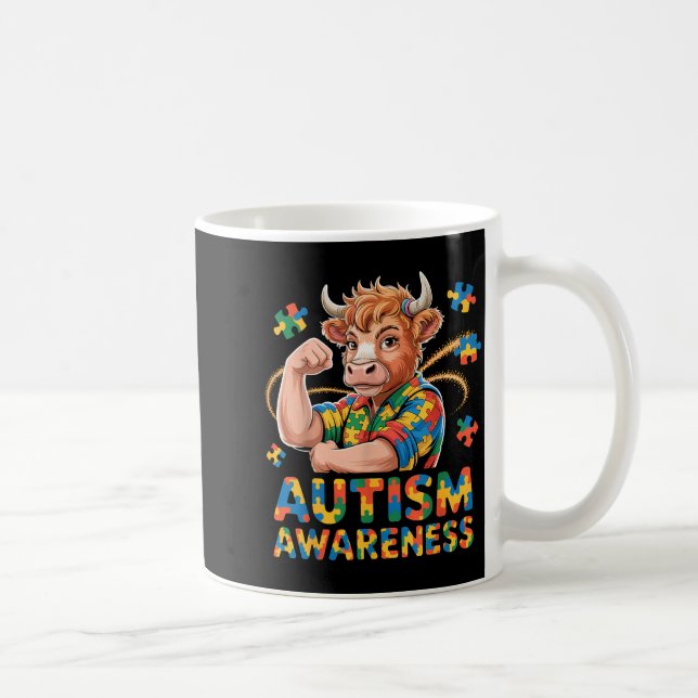 Autism awareness autistic  coffee mug (Right)
