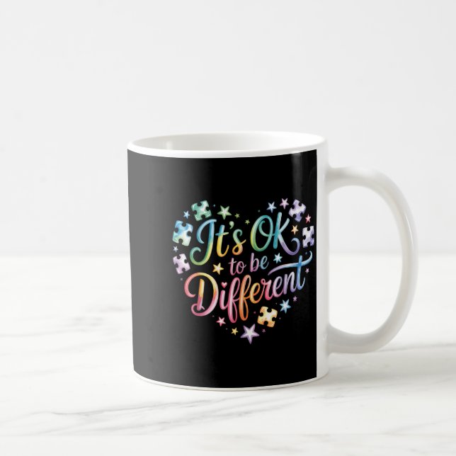 Autism awareness autistic  coffee mug (Right)