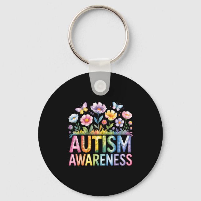 Autism awareness autistic  key ring (Front)