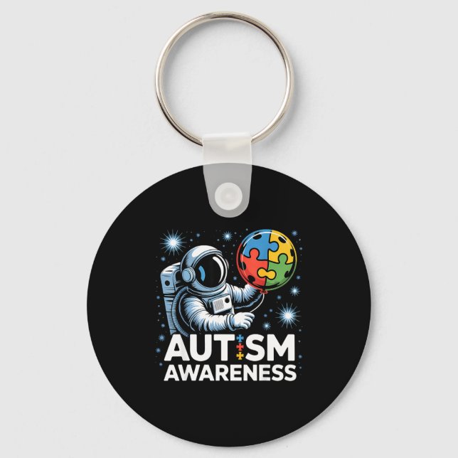 Autism awareness autistic  key ring (Front)