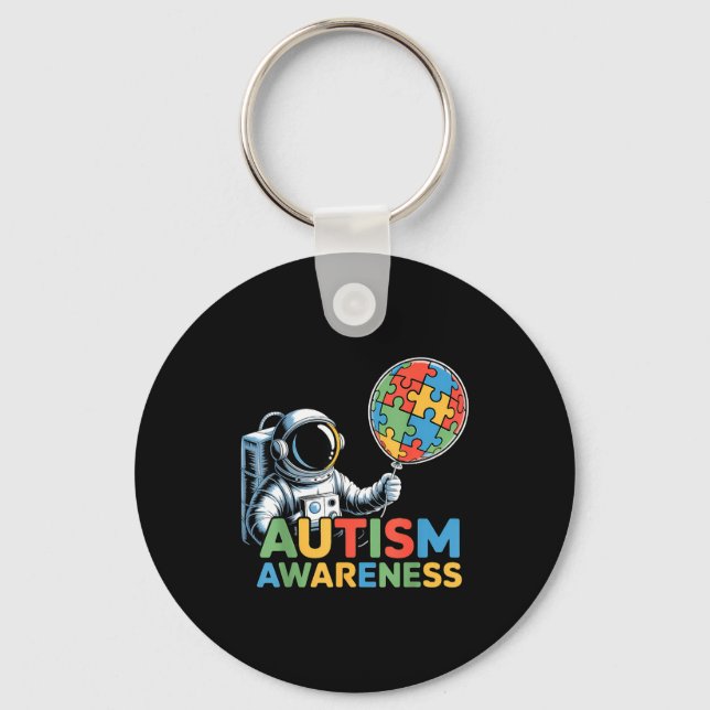 Autism awareness autistic  key ring (Front)