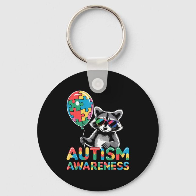 Autism awareness autistic  key ring (Front)