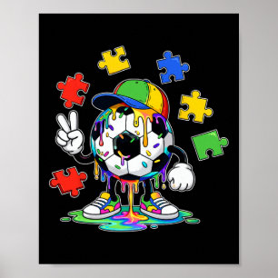 Autism Awareness Autistic Kids Boys Ice Cream Drip Poster