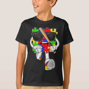 Autism Awareness Autistic Kids Boys Puzzle Plays T-Shirt