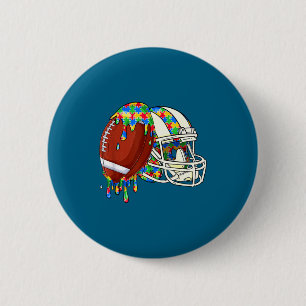 Autism awareness autistic kids boys puzzles drip 6 cm round badge